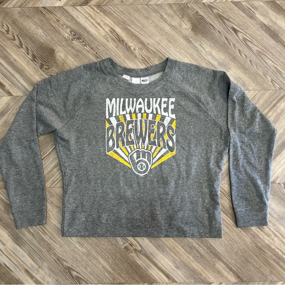 Gray Milwaukee Brewers Long Sleeve Tee